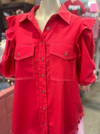 Heartbreaker Ruffle Sleeve Top