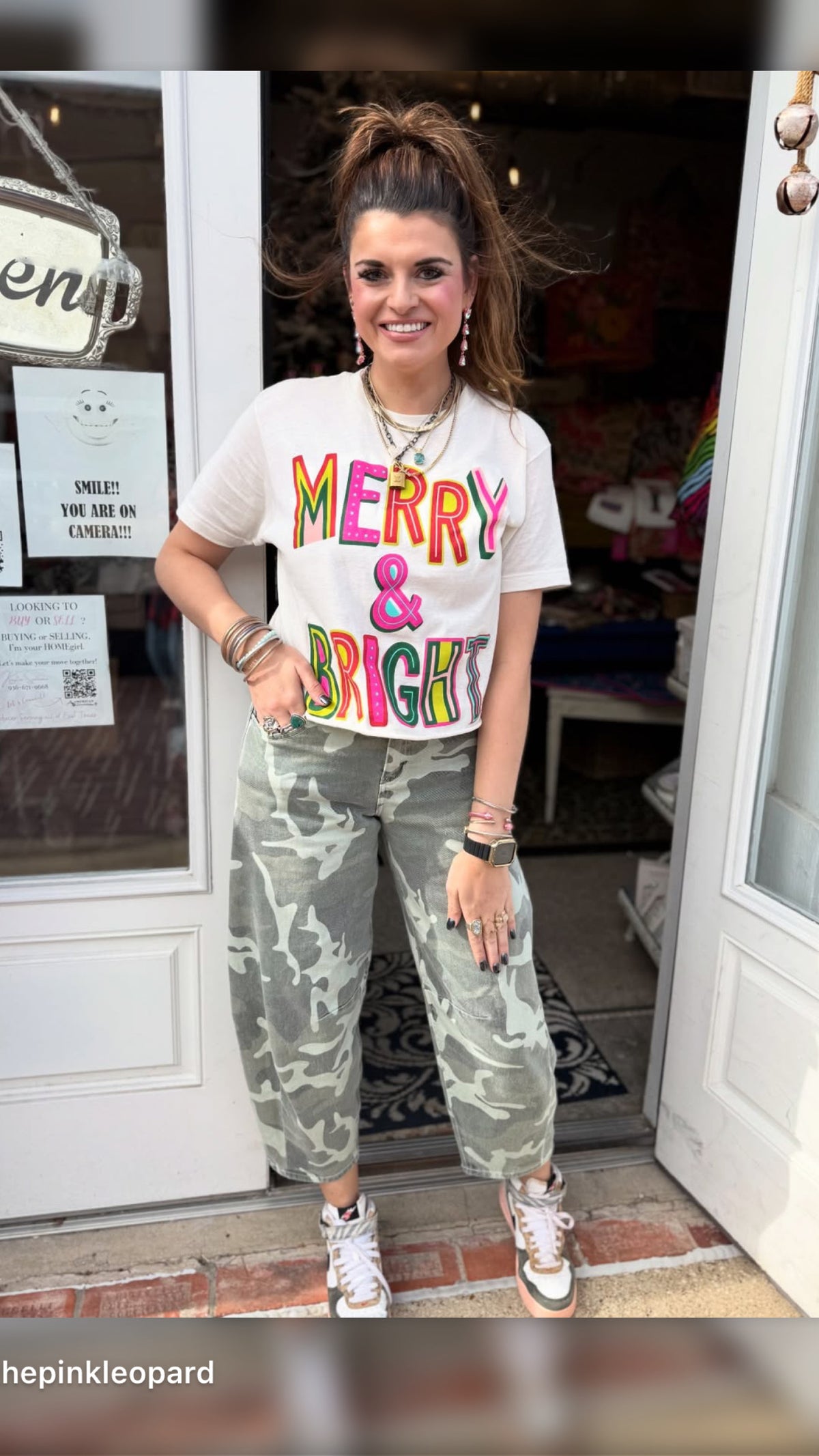 Jaycee Camouflage Barrel Jeans