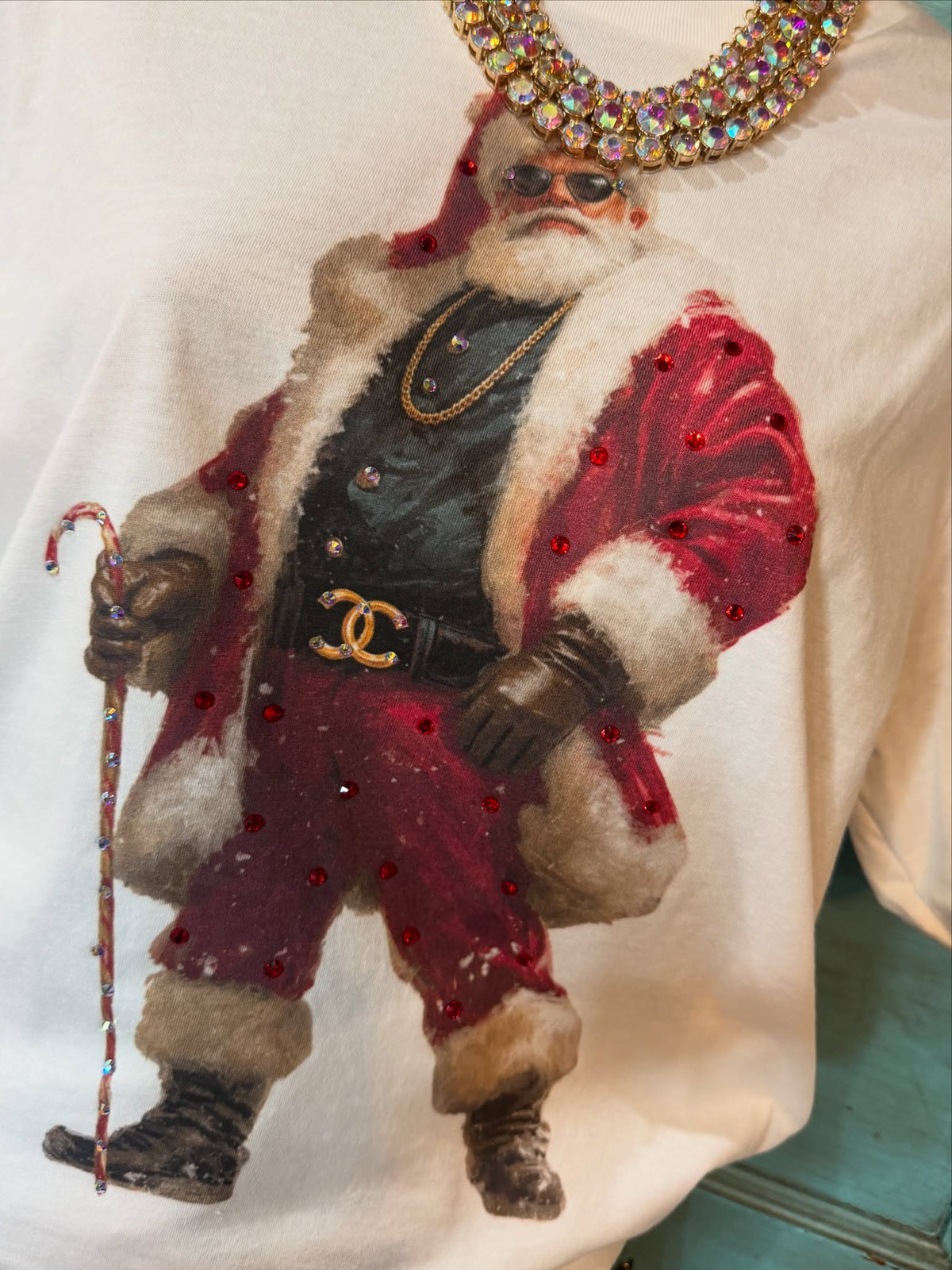 Boujee Santa Tee - Natural Color - PRE-ORDER