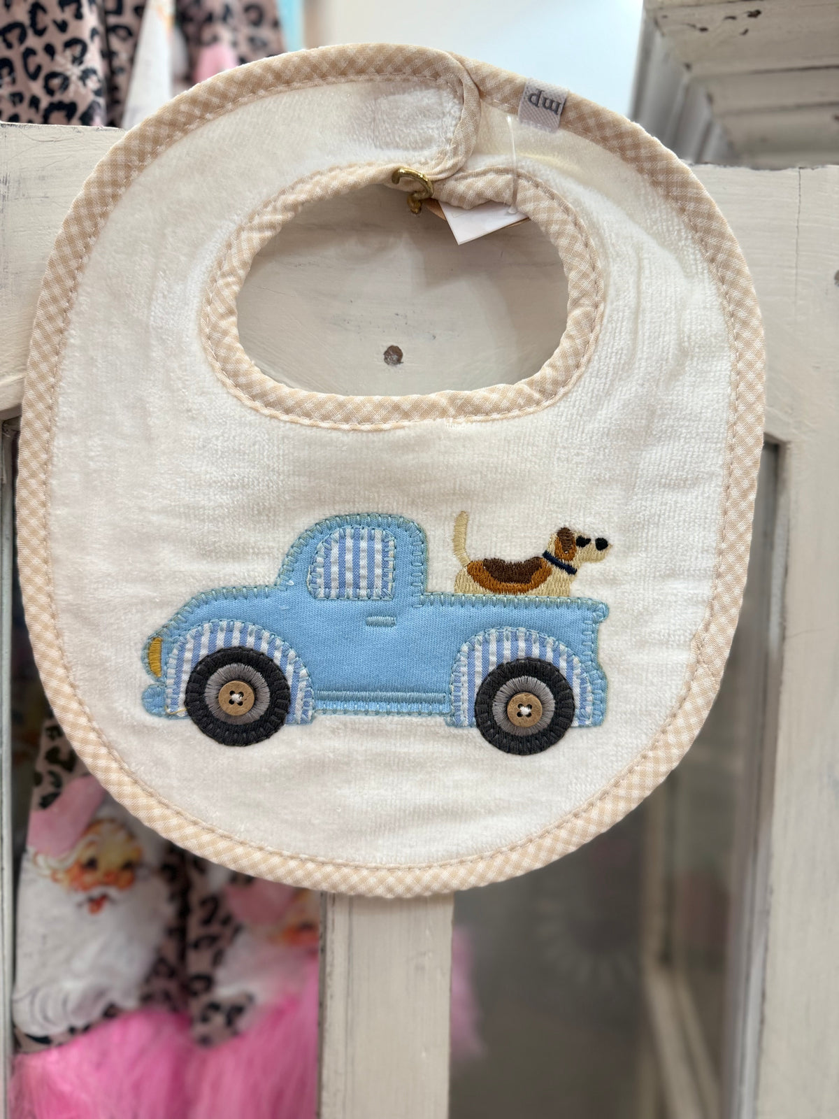 MUD PIE BABY BIB - RIDING WITH MY BUDDY