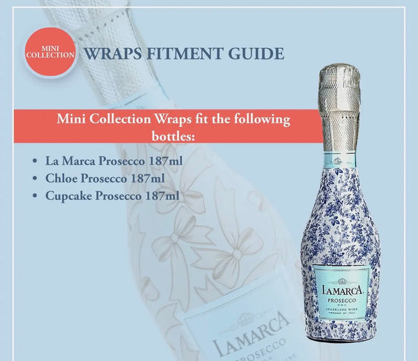 Mini LaMarca Prosecco Bottle Wraps - Set of 6