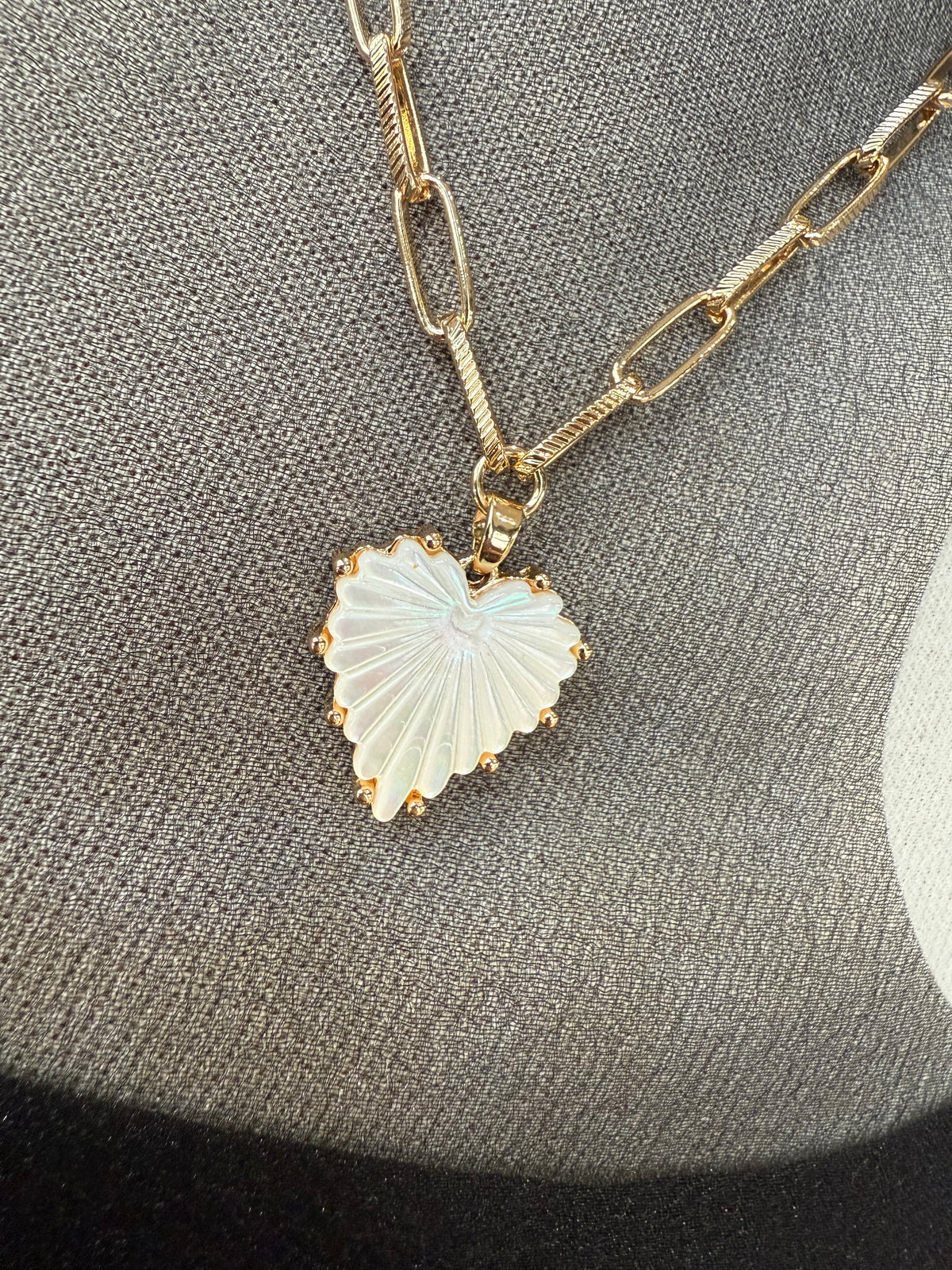 Pearly Heart Necklace