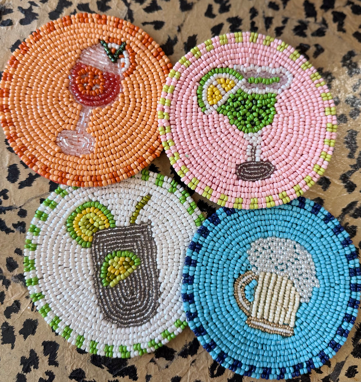 Beaded Bar Coasters
