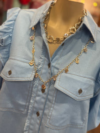 Daydream Denim Button Down Top