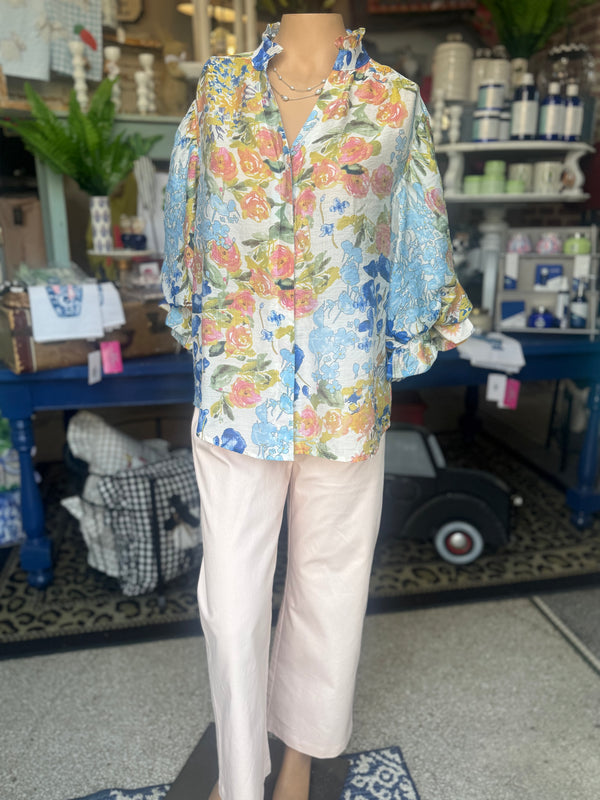 Watercolor Wildflower Top