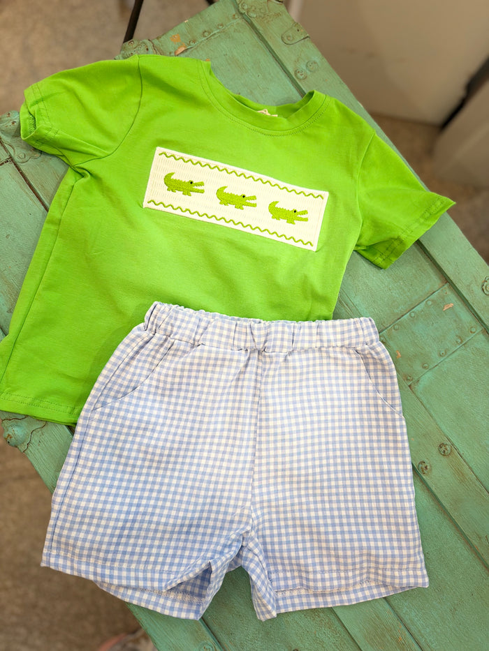 Boy's Summer Crocodile Two Piece Outfit