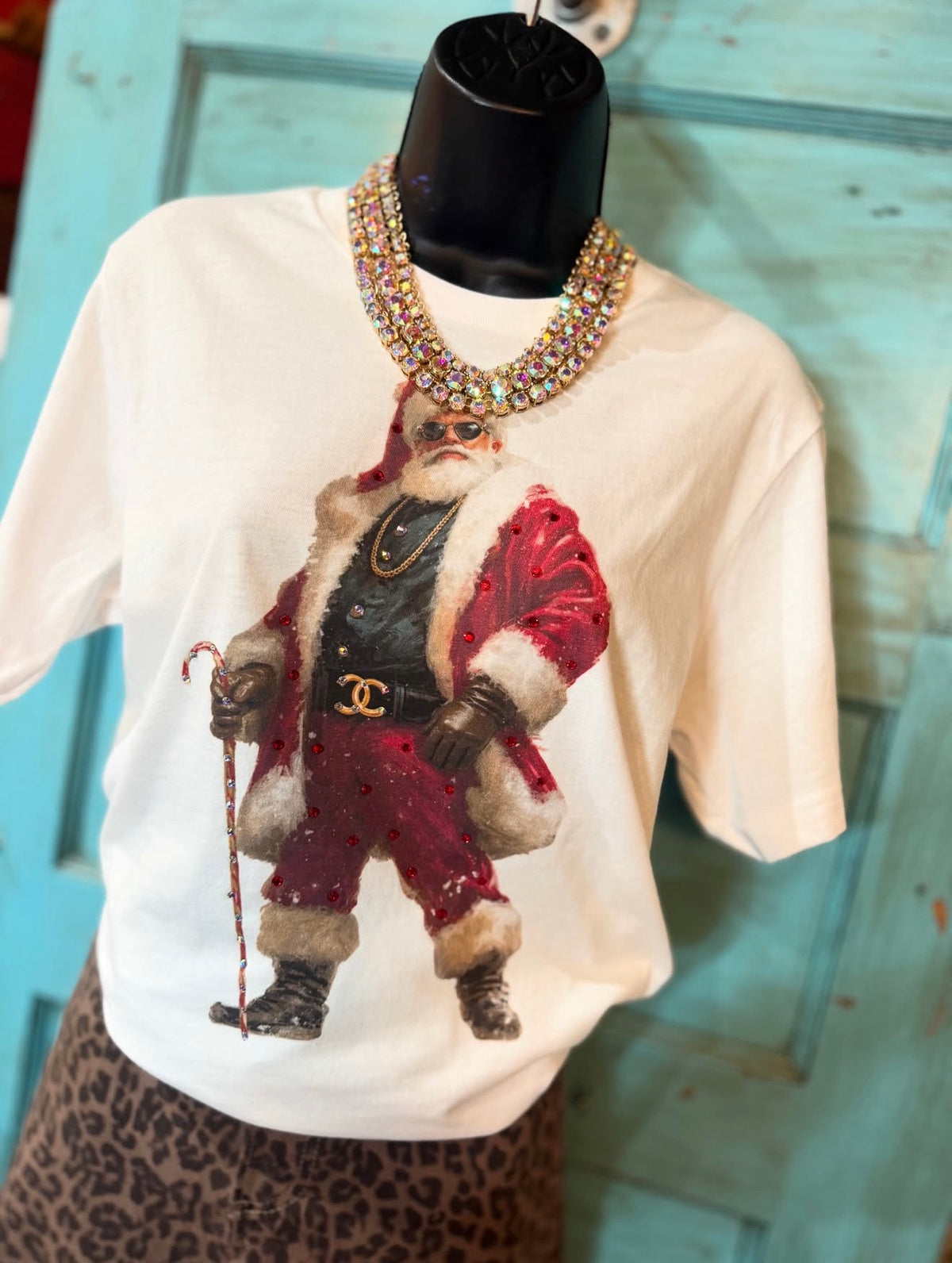 Boujee Santa Tee - Natural Color - PRE-ORDER