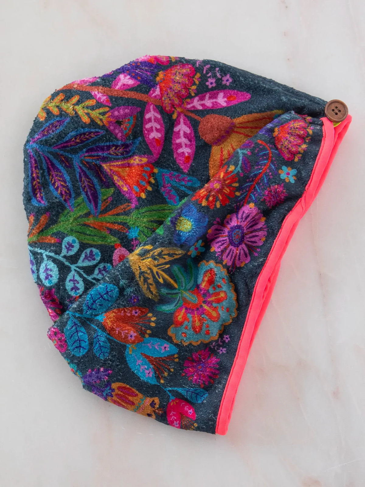 Microfiber Hair Towel Wrap -Folk Flower