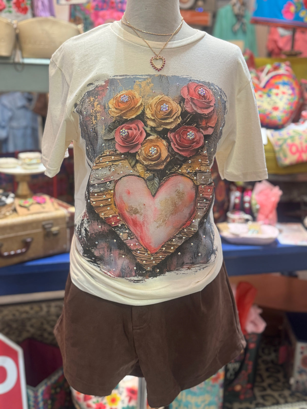 Untamed Heart Tee w/ Swarovski Crystals