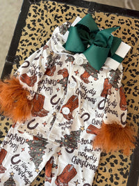 Howdy Christmas Pjs - Girls