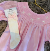 MUD PIE - Tall White Bow Socks