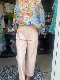 Powder Pink Wide Leg Pants