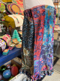 Towel Wrap - Blue Patchwork