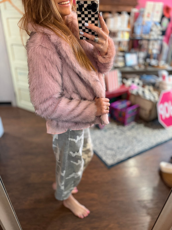 Pink Fur Coat - SALE ALL SALES FINAL