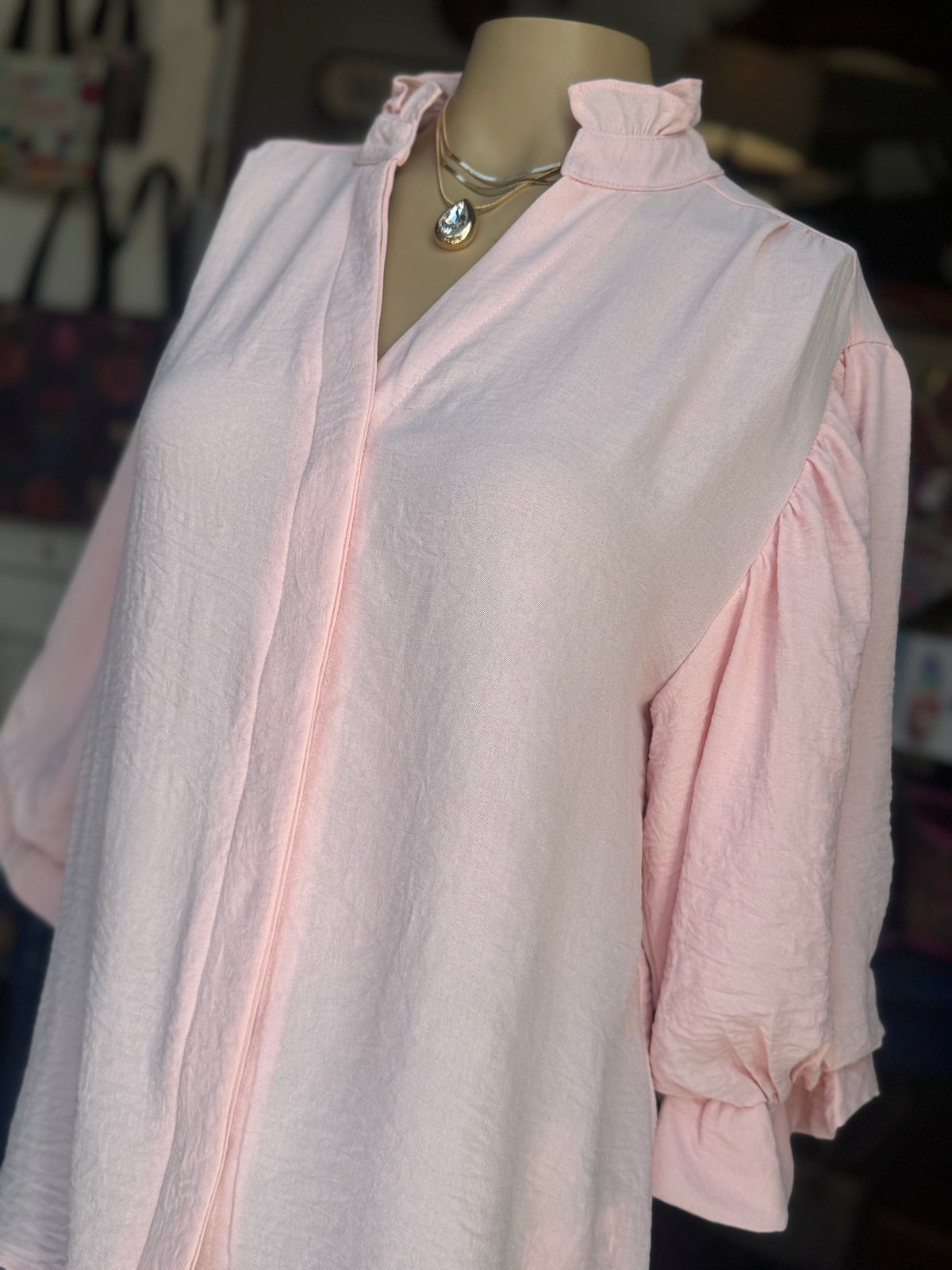 The Blush Ruffle Top