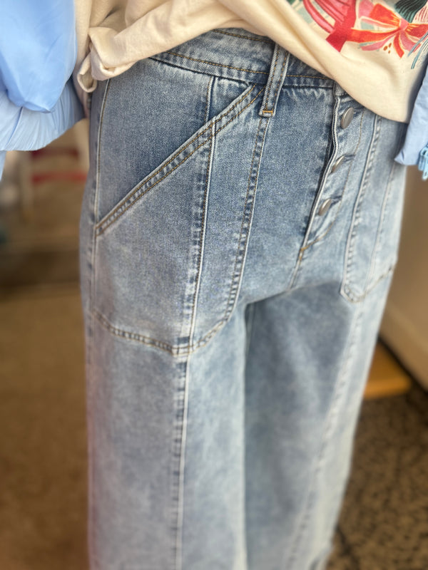 Sequin Cuffed Denim Jeans