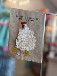 Welcome to the Crazy Coop Towel