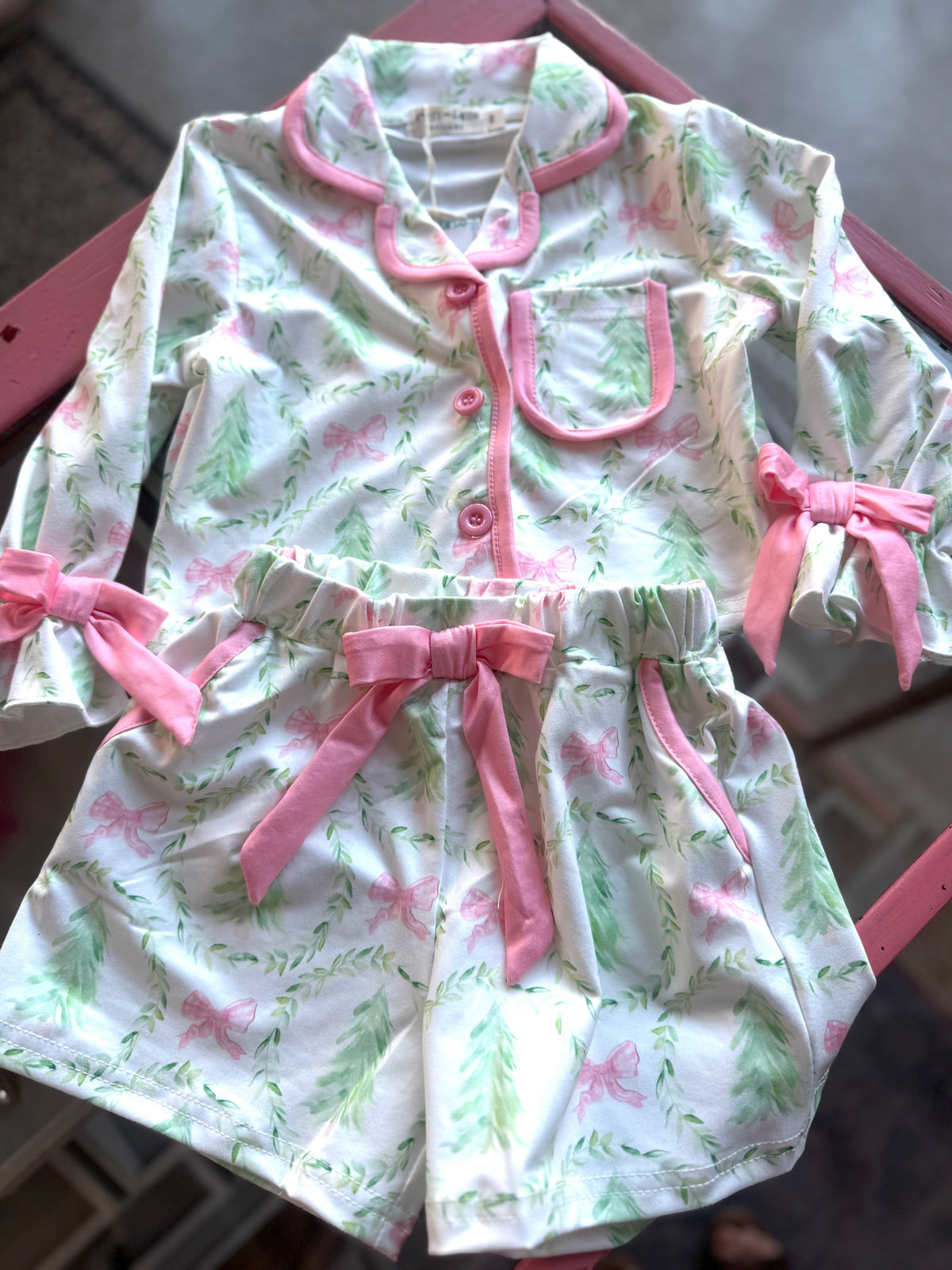 Christmas Wreath Two Piece Pajamas