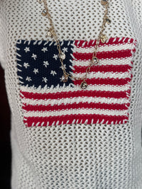 Stars & Stripes Knit Top - Cream