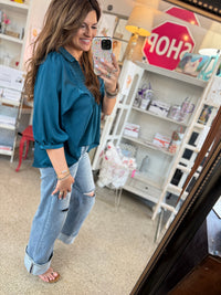 Moonlit Teal Top