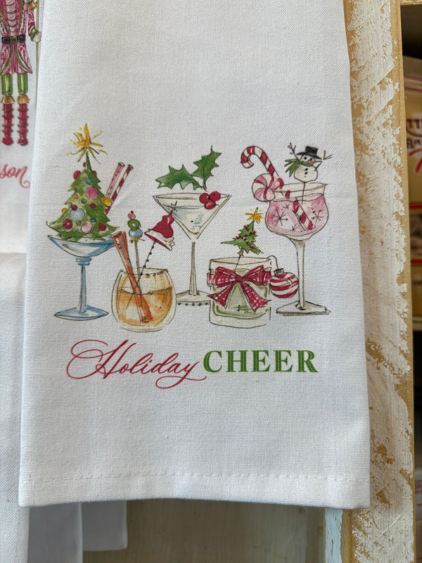 Holiday Cheer Cocktails- Kitchen Towel