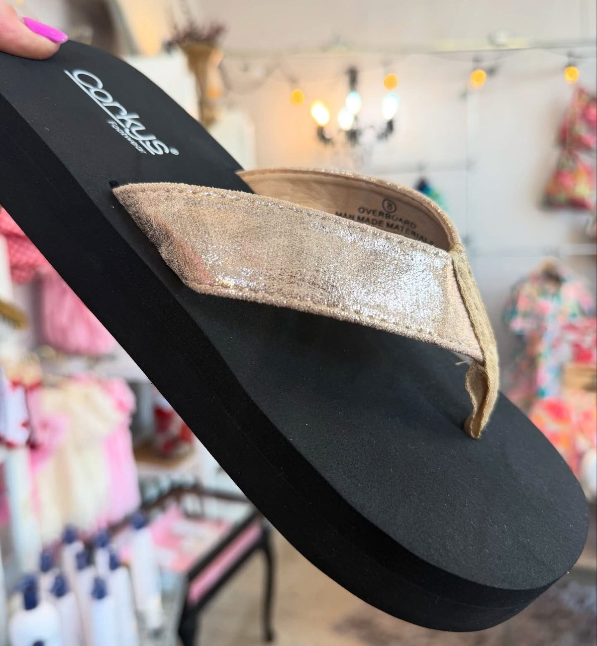 The Overboard Flip Flops- Gold