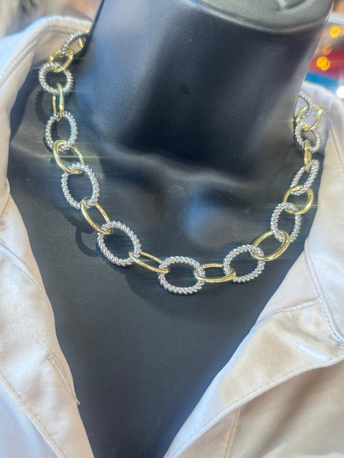 Two Toned Chain Necklace