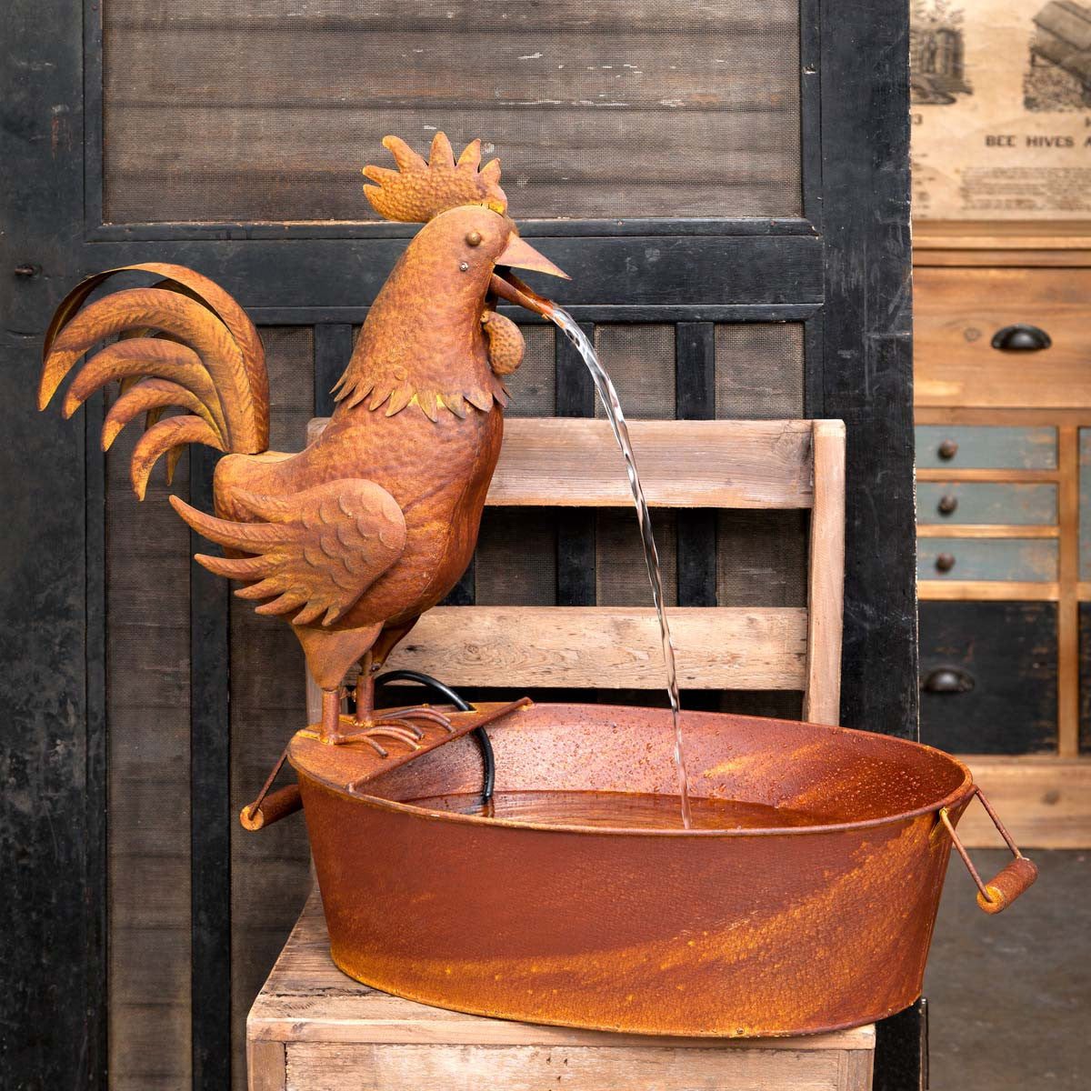 Rooster Fountain