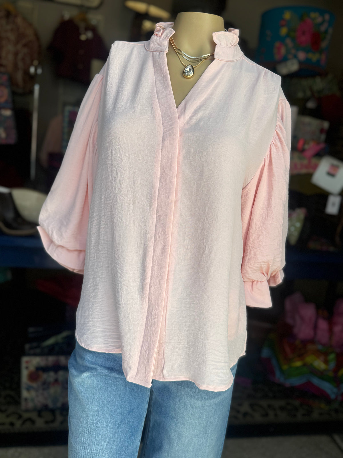The Blush Ruffle Top