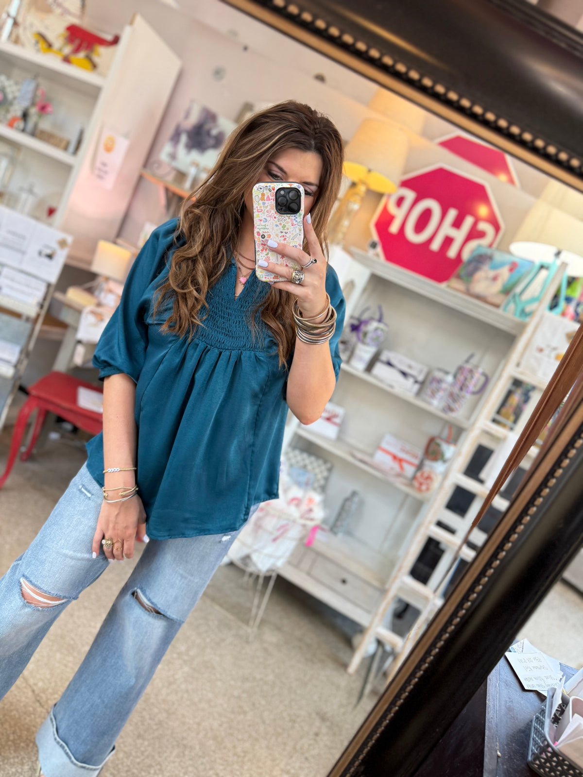 Moonlit Teal Top