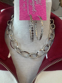 The KK Detailed Silver Hoops