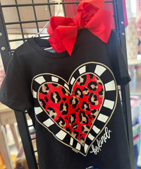 Be Kind Leopard Heart Shirt -Youth-Sale