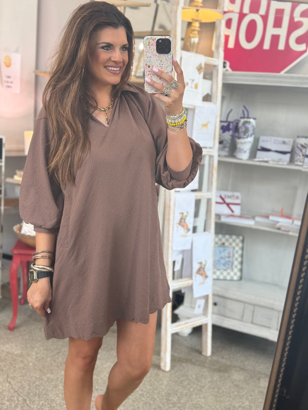 The Tinsley Dress -Chocolate