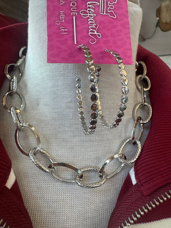 The Jaycee Chunky Chain Necklace -Silver