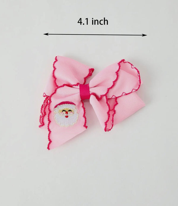 Sweet Pink Santa Bows