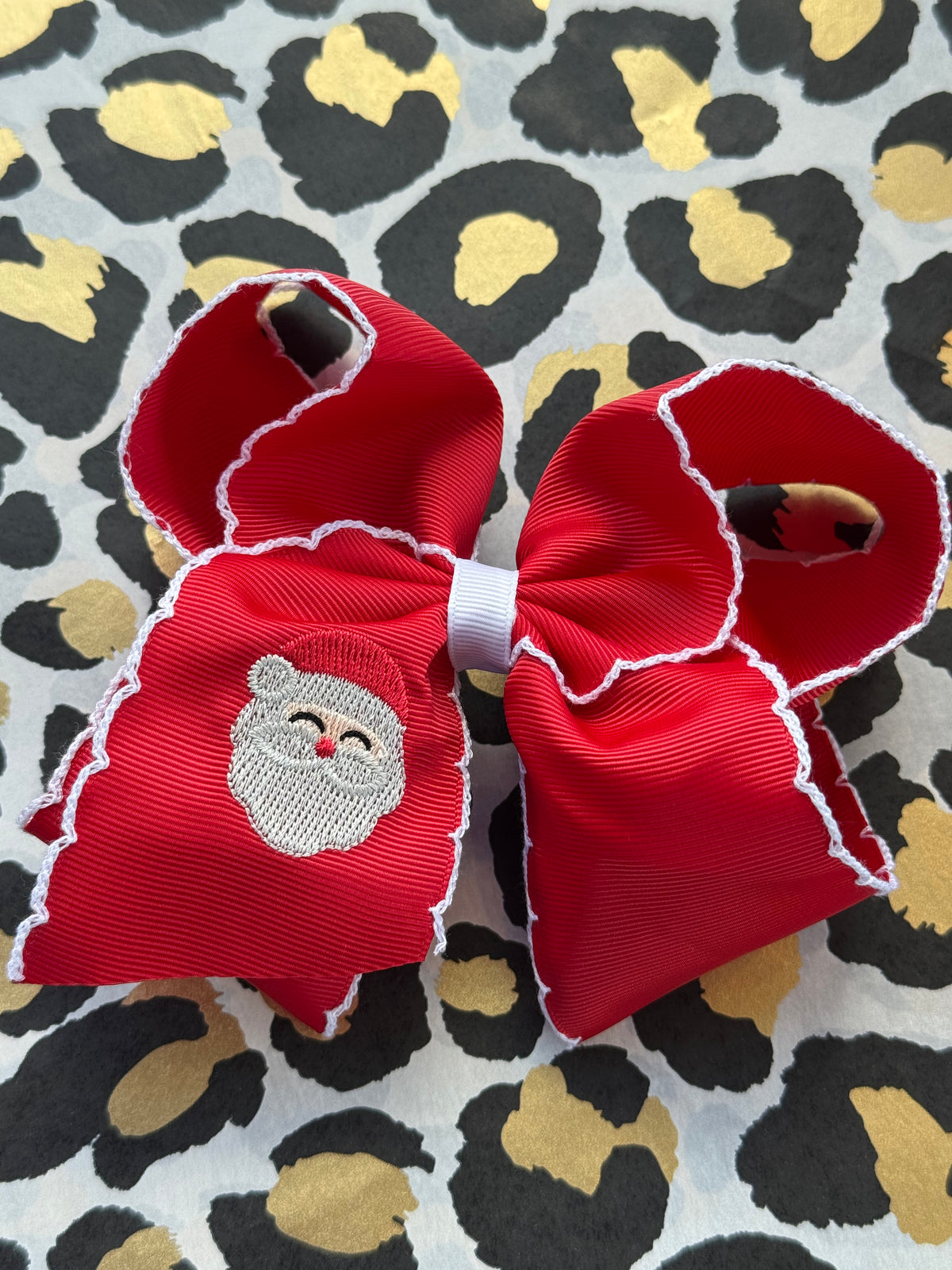 Oversized Red Santa Bow