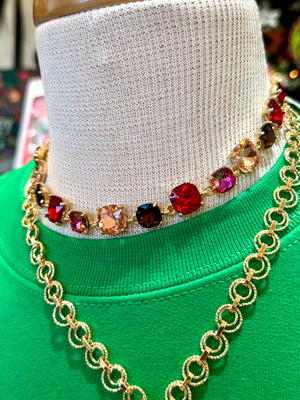 The Kaylee Rhinestone Necklace -Assorted