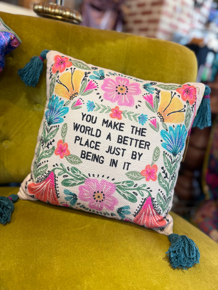 World a better place pillow