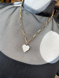 Pearly Heart Necklace