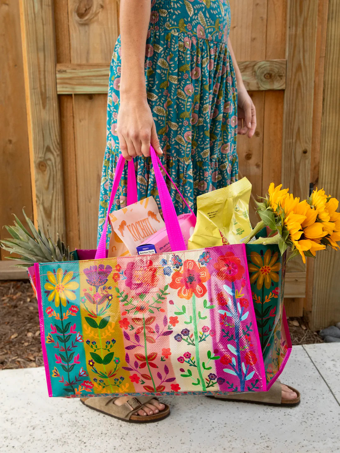 Carry All Happy Tote- Flower