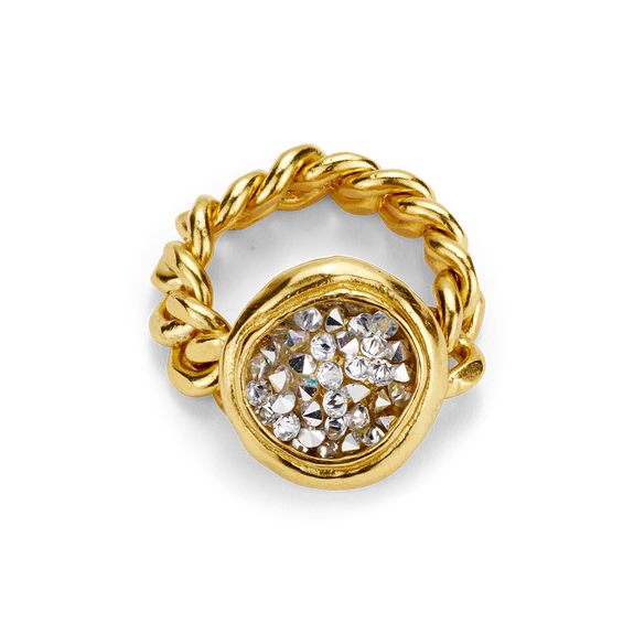 Waxing Poetic - Kristal Dome Figaro Ring