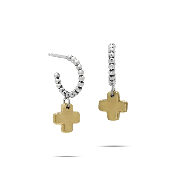 Waxing Poetic - Life in Balance Cross Huggie