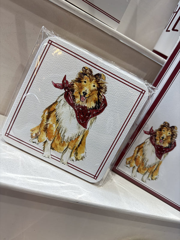 Hand painted Collie - Coasters 20