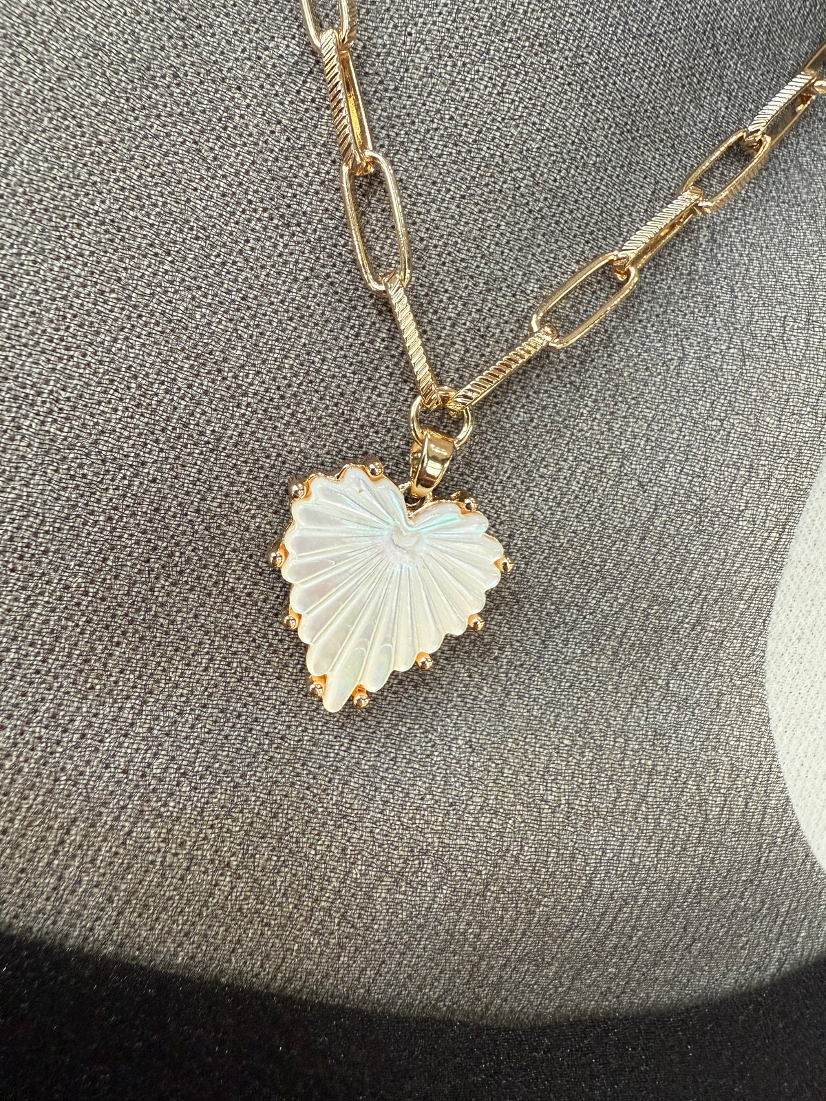 Pearly Heart Necklace
