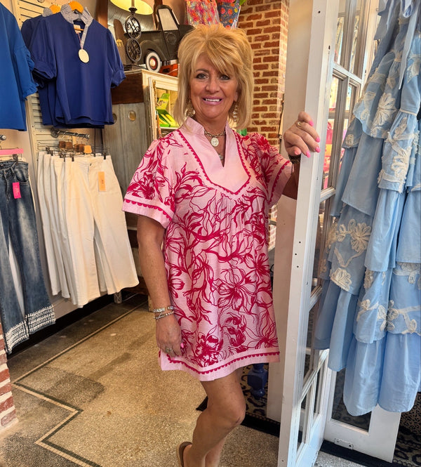 The Pink Hibiscus Dress