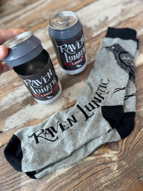 Beer Can Socks - Raven Lunatic