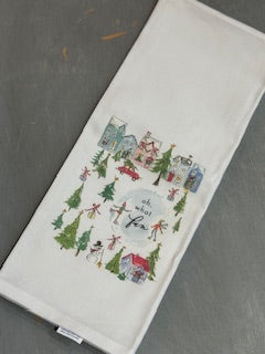 Oh What Fun Tea Towel