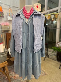 Spin Me Around Light Denim Dress