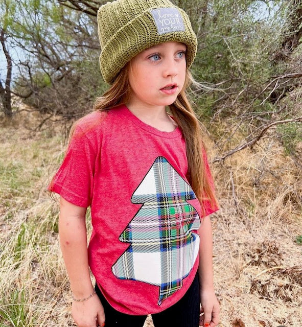 Youth Plaid Tree Tee