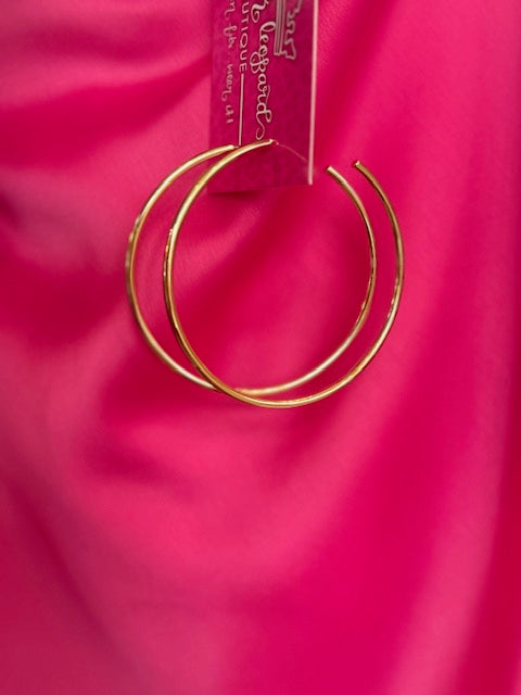 2 1/2 in. Gold Hoops